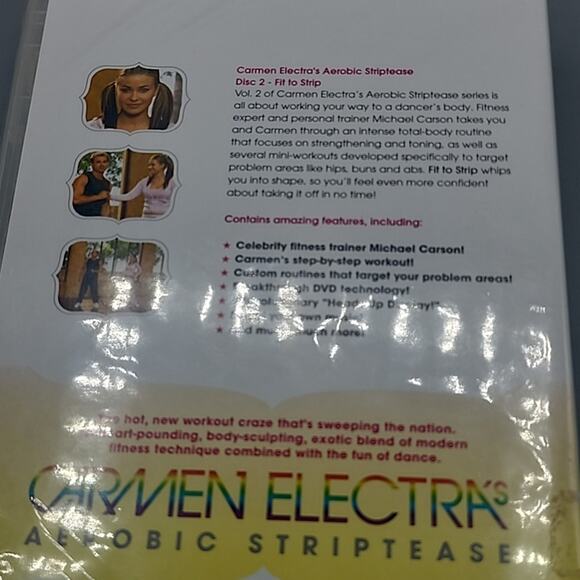 Carmen Electra Aerobic Striptease Dance Workout Lot of 3 DVDs 2, 3, & 5 Sealed - Picture 7 of 12
